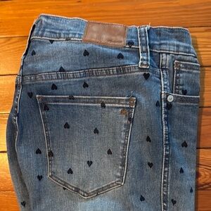 Madewell brand Blue Jeans with Hearts